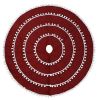 Christmas Decoration White Ball Circle Linen Tree Skirt Red Hair Ball Tree Skirt Tree Bottom Dress Up Apron Atmosphere Arrangement