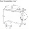 Height Adjustable Mobile C Table End Table Sofa Snack Table for Home Comfort And Convenience