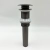 Bathroom Sink Drain without Overflow, Vessel Sink Lavatory Vanity Pop Up Drain Stopper, 304 Stainless Steel