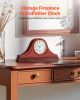 Grandfather Clock Silent Vintage Mantel Clock 6.4 in with Quartz Movement