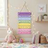 Inspirational Girl Wooden Wall Decor Rainbow Butterfly Girls Motivational Wall Art Room Decor Wooden Hanging Sign Decorations for Bedroom Nursery Clas