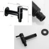 Black Washing Machine Faucet Modern Style Kitchen Faucet Wall Mounted Basin Tap Brass Single Cold Water Tap G 1/2"