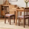 One set of two dining chairs, kitchen chairs, living room chairs, suitable for dining and living rooms, brown
