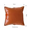 SOGA 2X 45cm Light Luxury Urban Simulated Leather Wide Edge Throw Pillow