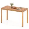 Outdoor Acacia Wood Dining Table with Slatted Tabletop for 4-6