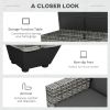 Outsunny 5 Piece Wicker Patio Furniture Set Gray Outdoor PE Rattan Sectional with Thick Padded Cushions and Storage