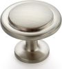 30 Pack Brushed Nickel Cabinet Pulls 1-1/4 inch Kitchen Drawer Pulls Cabinet Door Handles Knobs for Dresser