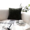 SOGA 2X 45cm Urban Light Luxury Pillow Dark Night Green Checkered Square Throw Pillow