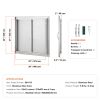 BBQ Access Door, 26W x 24H Inch Double Outdoor Kitchen Door, Stainless Steel Flush Mount Door, Wall Vertical Door with Handles, for BBQ Island