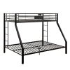 Sandy Black Twin XL/Queen Bunk Bed with Built-in Ladder