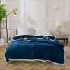 SOGA 2X Navy Blue Throw Blanket & Bed Sofa Comforter
