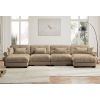 U Shaped Sectional Sofa Cloud Couch with Movable Ottomans