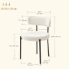 4 Pieces Kitchen Chairs, Modern Dining Chairs w/ Corduroy Upholstery and Steel Legs for Living Room, Beige