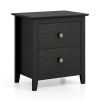Modern Nightstand with 2 Drawers for Small Spaces for Bedroom, Living Room or Office