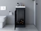 Bathroom Vanity Sink Jozz, Single Door Cabinet, Black Wengue Finish
