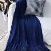 SOGA 2X Royal Blue Acrylic Knitted Throw Blanket  Couch Bed Sofa Home Decor