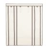 69" Portable Clothes Closet Wardrobe Storage Organizer with Non-Woven Fabric Quick and Easy to Assemble Extra Strong and Durable Beige