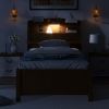 Twin Size Wooden LED Platform Bed with Trundle, with Storage Headboard, with Drawers, Espresso(Old SKU: N820S00008D)