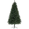 7.5ft Artificial Christmas Tree, Xmas Tree with 1346 Branch Tips, Auto Open, Holiday DÃ©cor with Steel Base for Home Office, Green
