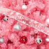 6ft Pink Artificial Christmas Tree â€“ Full & Lush PVC Holiday Tree with Metal Stand, Unlit Decorative Christmas Pine for Home, Party & Holiday DÃ©cor