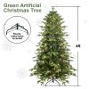 Artificial 4ft Green Christmas Tree with 1071 PE/PVC Mixed Branch Tips, 150L warm white led, Steel wire