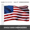 Combo Pack USA American Flag Single Sided & Haiti Haitian Flag Double Sided 3x5 Ft Embroidered 210D Polyester Indoor Outdoor Brass Grommets
