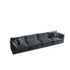 Free Combination Modular Sofa Free,4 Seater Sofa Comfy Chenille Fabric,Sectional Sofa Couch,Gray Chenille