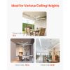 84 In Ceiling Fan without Light, 6-Speed Remote Control, Aluminum 8-Blade, Reversible DC Motor, Modern Low Profile Flush Mount Fan for Bedroom, Living