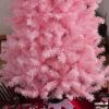 7 ft Tall Unlit Slim Douglas Fir Artificial Christmas Tree with 818 Realistic Branch Tips, Pink