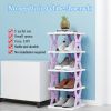 6 Tier Kids Shoe Rack, Collapsible Shoe Rack for Kids' Rooms, Foldable Vertical Shoe Organizer for Front Door Entrance
