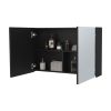 McNary Medicine Cabinet With Included Mirrors And 2 Doors, Black