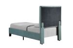 Wallace & Bay Luma Blue Twin Upholstered Bed