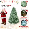Artificial 7.5ft Blue green Tint Christmas Tree with 2908 PE/PVC Mixed Branch Tips, memory wire+iron wire
