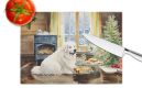 NEW Great Pyrenees Christmas Cookies Glass Cutting Board Decorative Tempered Glass Kitchen Cutting and Serving Board Large Size Chopping Board