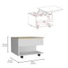 Luanda Lift Top Coffee Table, Casters, One Shelf