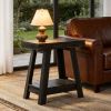 2-Tier End Table, Slim Sofa Side Table with Storage