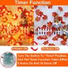 Timer&3 Pack-30Ft Fall Garland Halloween Fall Decorations for Home, 60LED Thanksgiving Lights Patented Realistic Maples Leaf Garland Battery