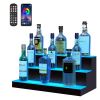 LED Lighted Liquor Bottle Display Bar Shelf RF & App Control 24" 3-Step