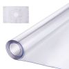 Plastic Table Cover, 30 x 60 Inch 1.5 mm Thick Clear Table Protector, Rectangle PVC Desk Mat, Waterproof & Easy Cleaning Desk Pad Tablecloth