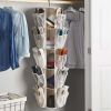 5-Tier/40-Pocket Canvas Carousel Organizer - Closet Storage-Hanging Storage