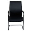 Hot Sell Office Furniture No Wheel Leather Metal Frame Meeting Conference Room Computer Chair