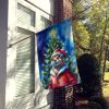 Otter Christmas House Flag Large Porch Sleeve Pole Decorative Outside Yard Banner Artwork Wall Hanging, Polyester, House Size, Multicolor