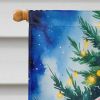 Black Poodle Christmas House Flag Large Porch Sleeve Pole Decorative Outside Yard Banner Artwork Wall Hanging, Polyester, House Size, Multicolor