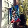 Donkey Christmas House Flag Large Porch Sleeve Pole Decorative Outside Yard Banner Artwork Wall Hanging, Polyester, House Size, Multicolor