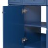 36" Bathroom Vanity Cabinet with Sink Top Combo Set; Navy Blue; Single Sink; Shaker Cabinet with Soft Closing Door and Drawer