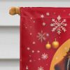 Leonberger Holiday Christmas House Flag Large Porch Sleeve Pole Decorative Outside Yard Banner Artwork Wall Hanging, Polyester, House Size, Multicolor