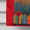 Komondor Holiday Christmas House Flag Large Porch Sleeve Pole Decorative Outside Yard Banner Artwork Wall Hanging, Polyester, House Size, Multicolor