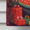 Keeshond Holiday Christmas House Flag Large Porch Sleeve Pole Decorative Outside Yard Banner Artwork Wall Hanging, Polyester, House Size, Multicolor