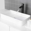 Modern Square Above Counter White Porcelain Ceramic Bathroom Vessel Vanity Sink Art Basin