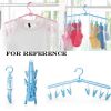 2 Pcs Clothes Hanger Portable Travel Hanger Foldable Drying Rack with 8 Clip